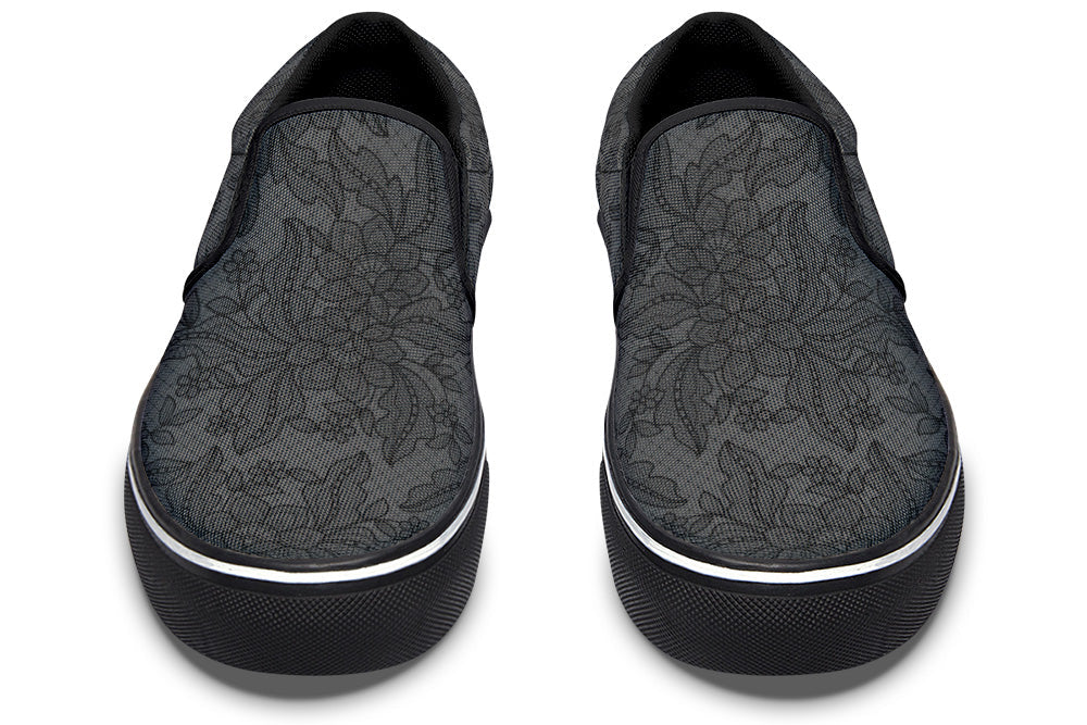 Slip On Shoes - Floral Lace