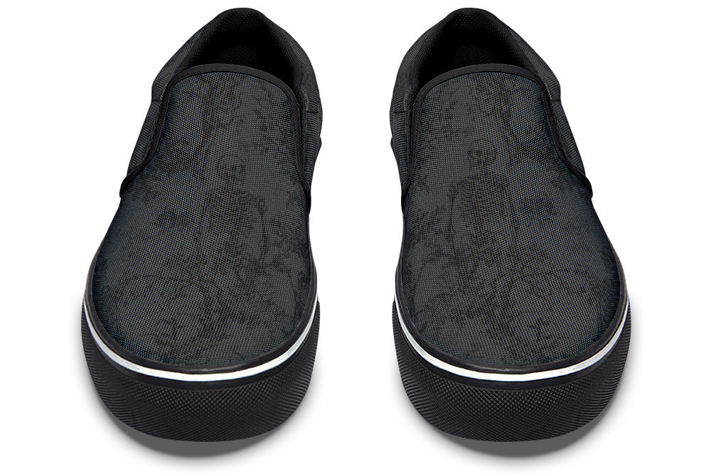 Slip On Shoes - Skeleton Toile de jouy