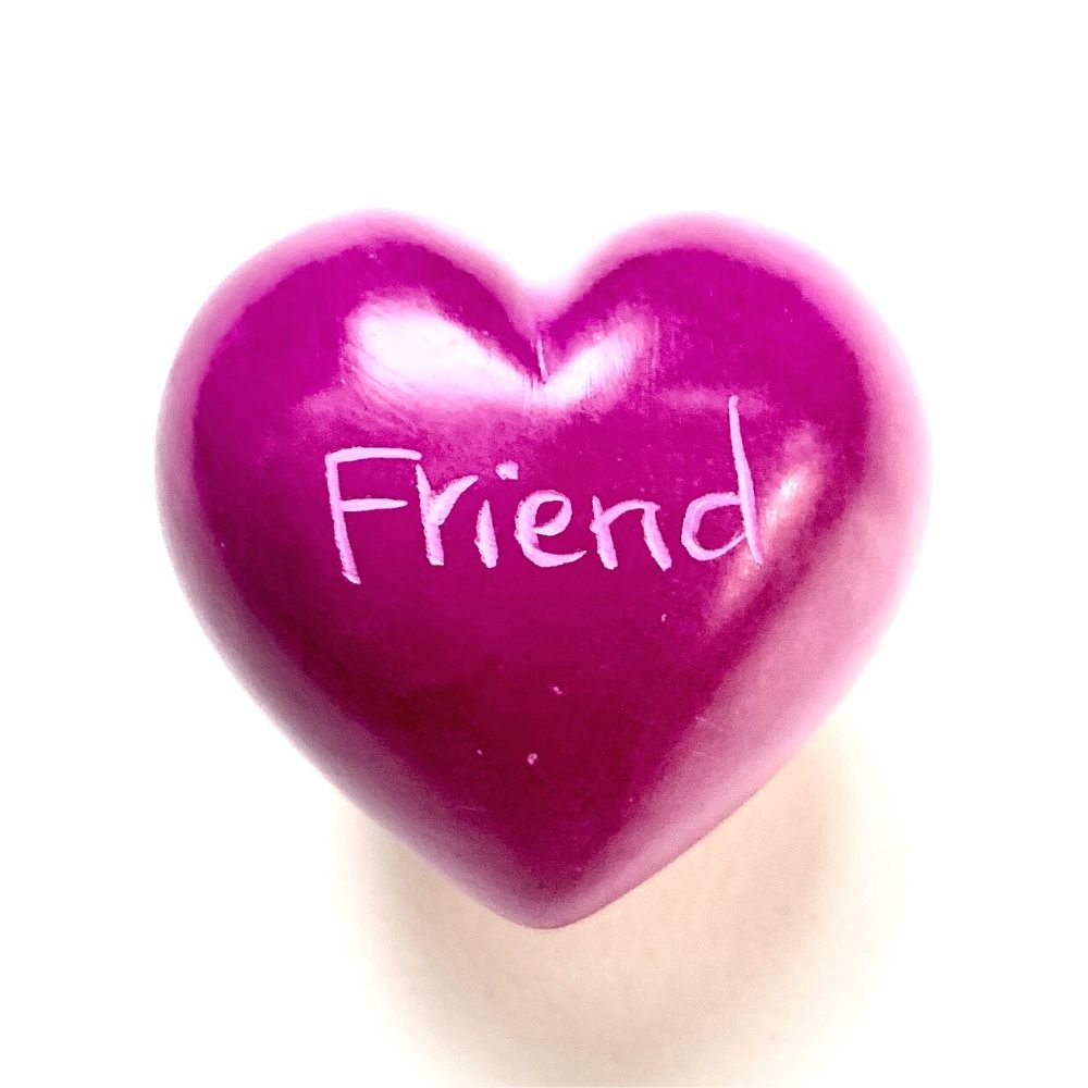Small Word Soapstone Heart