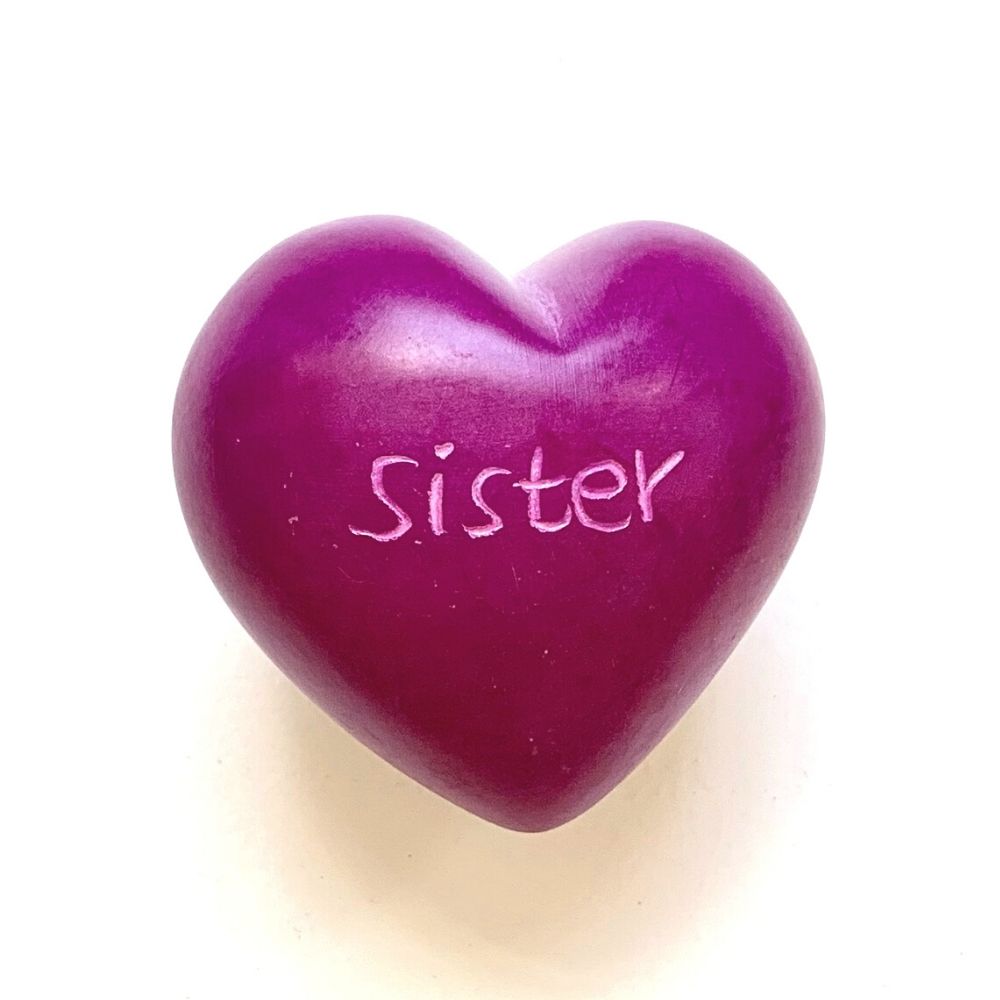 Small Word Soapstone Heart