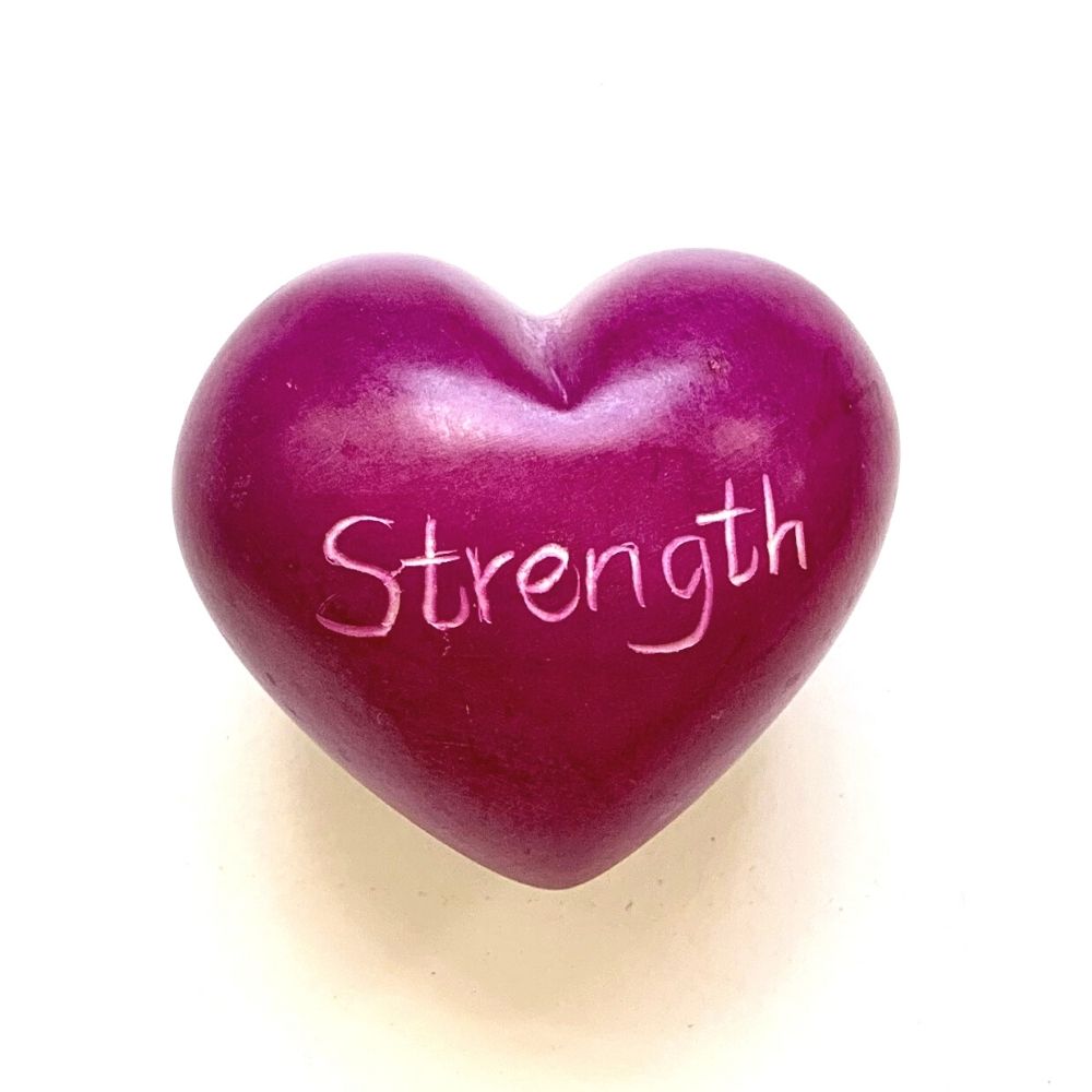Small Word Soapstone Heart