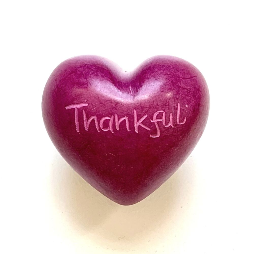 Small Word Soapstone Heart