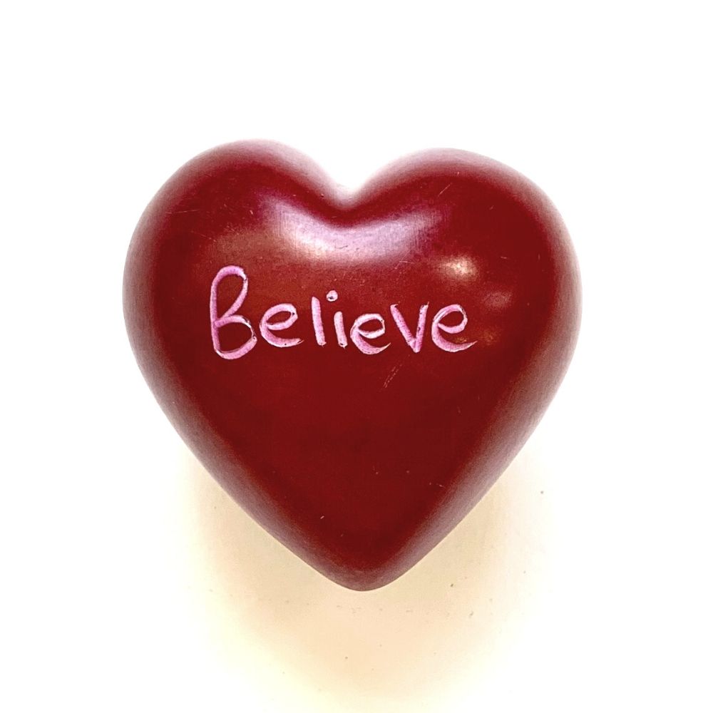 Small Word Soapstone Heart - Pick your Favorite