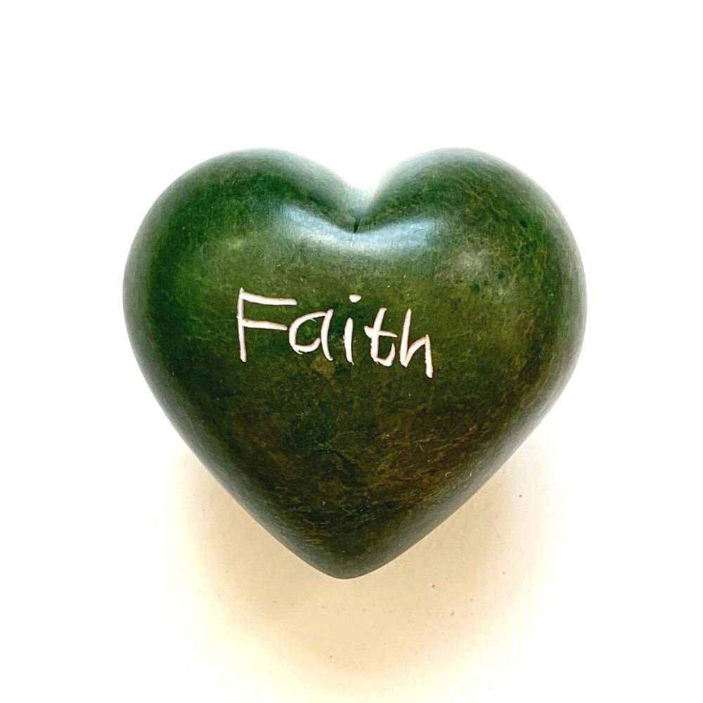 Small Word Soapstone Heart
