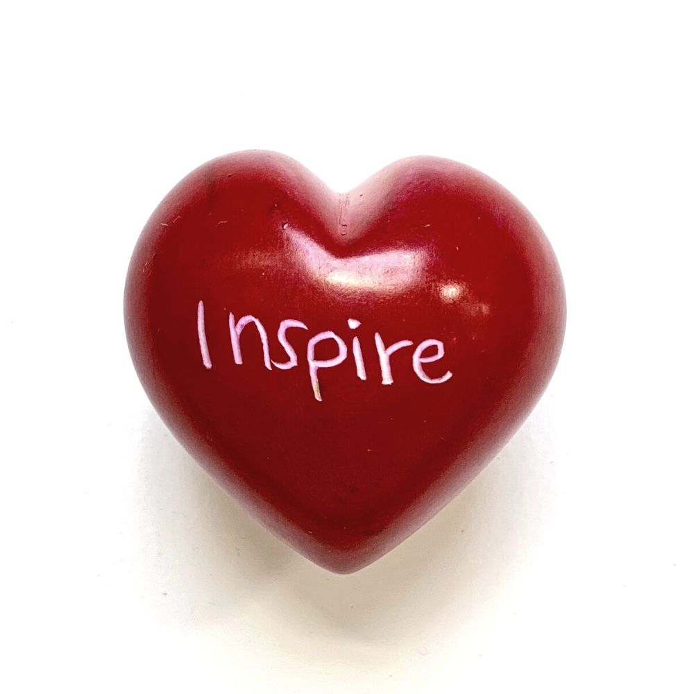 Small Word Soapstone Heart