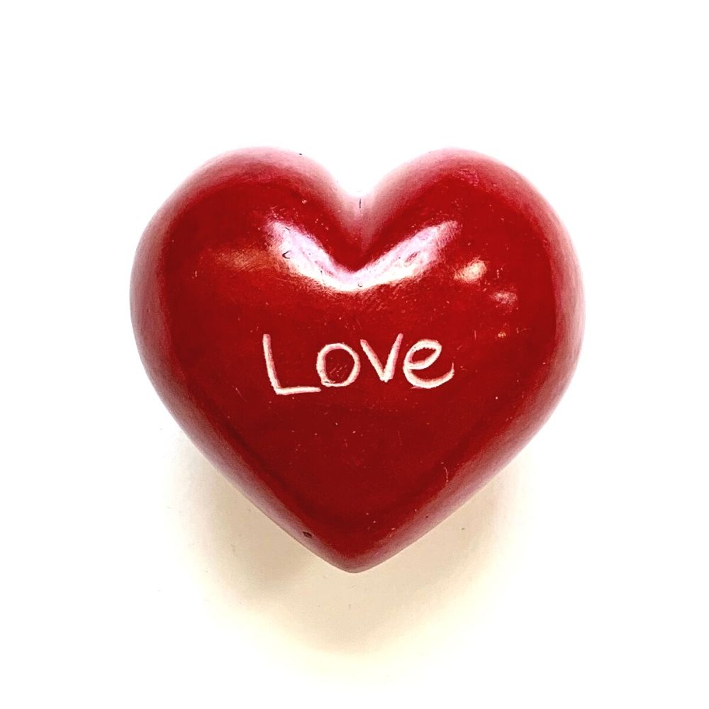 Small Word Soapstone Heart