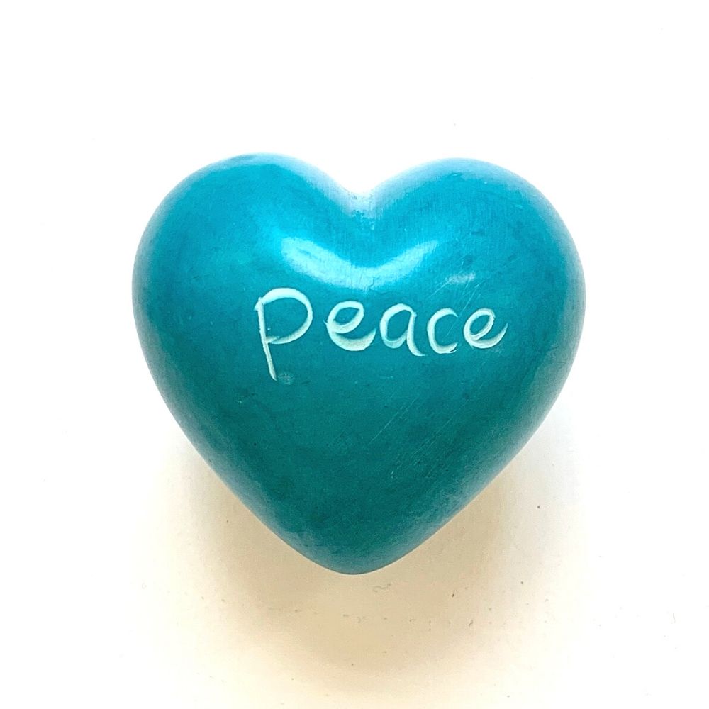 Small Word Soapstone Heart