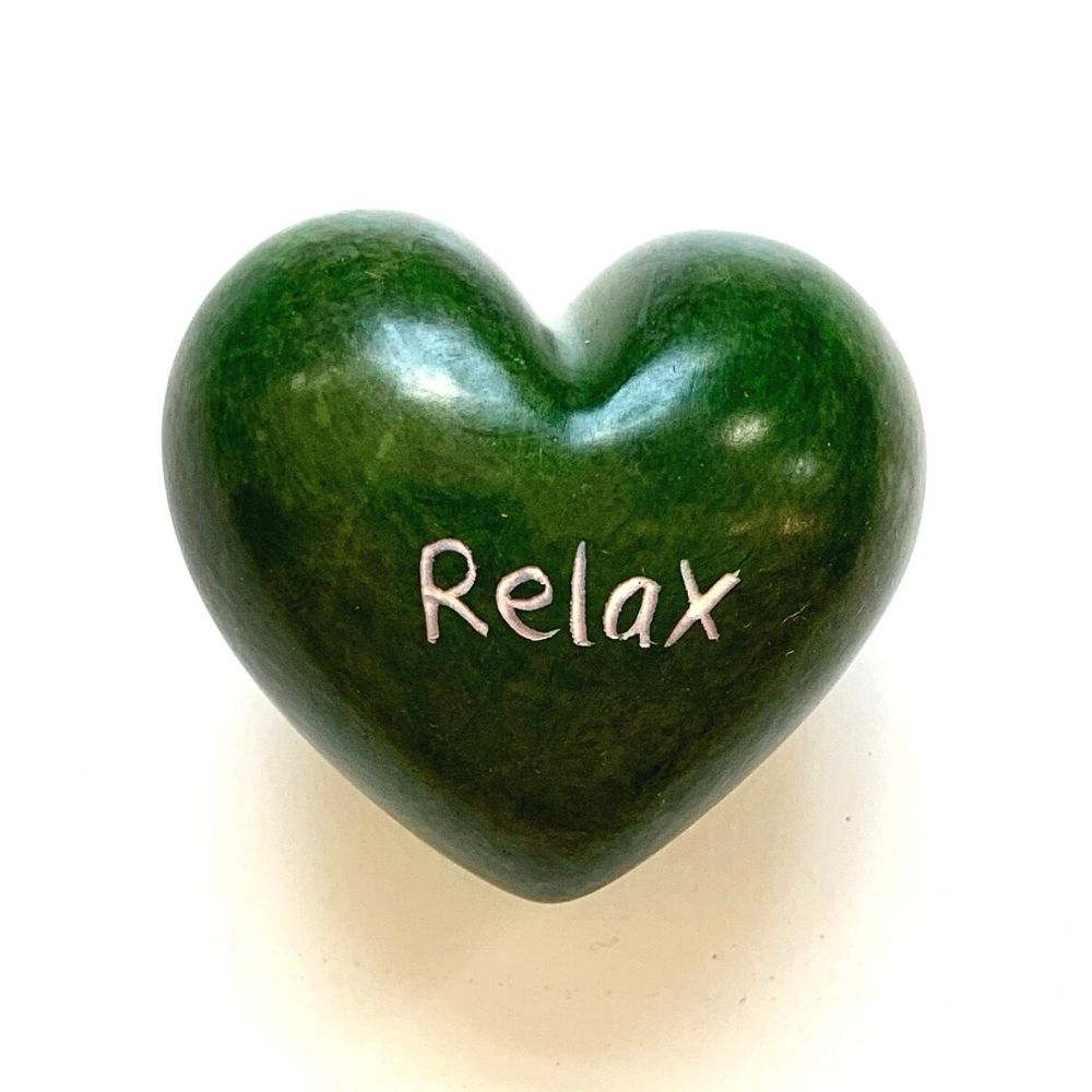 Small Word Soapstone Heart
