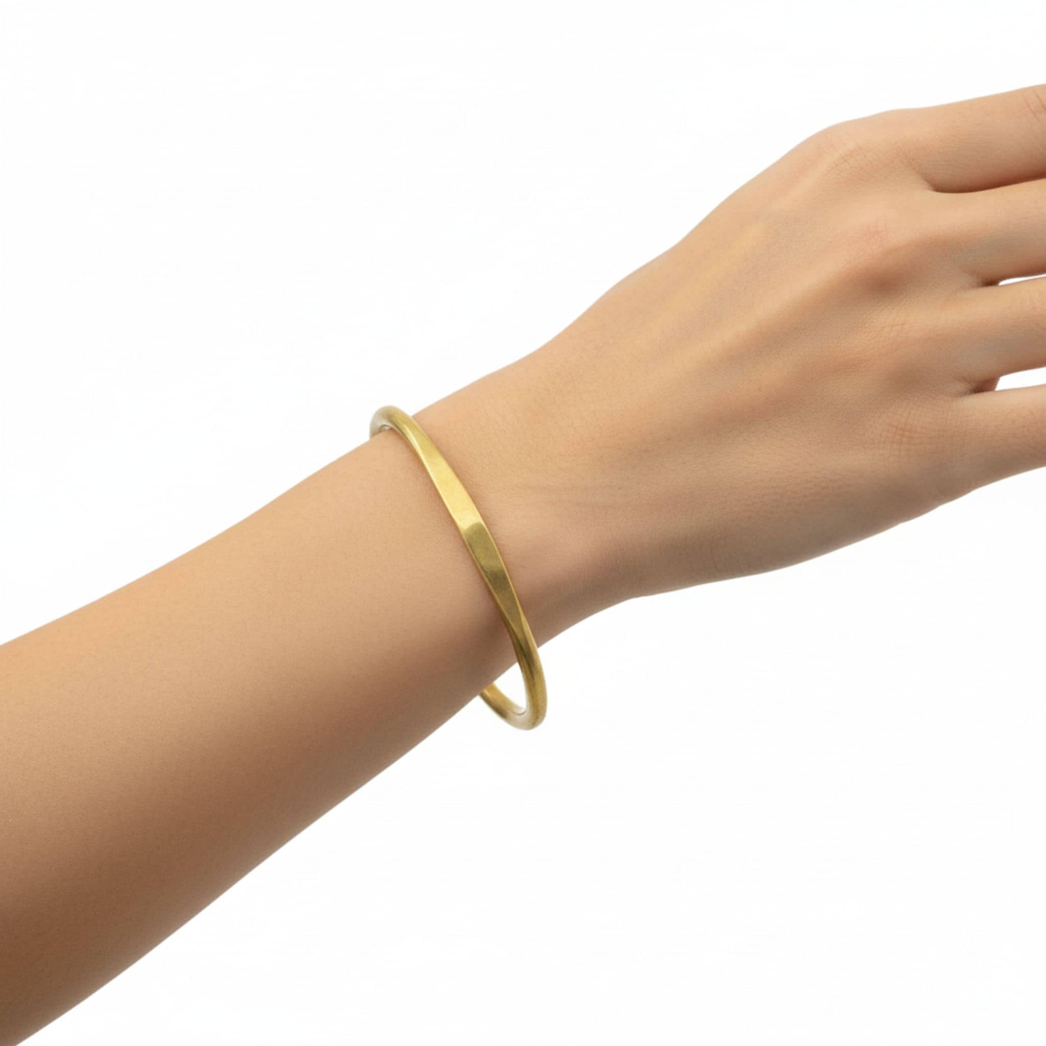 Gentle Open Brass Cuff Bracelet | Lia