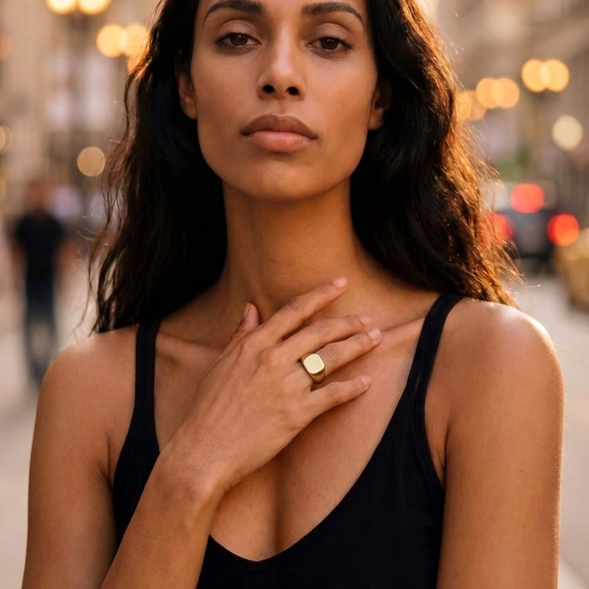 Brass Square Signet Ring | Mamba