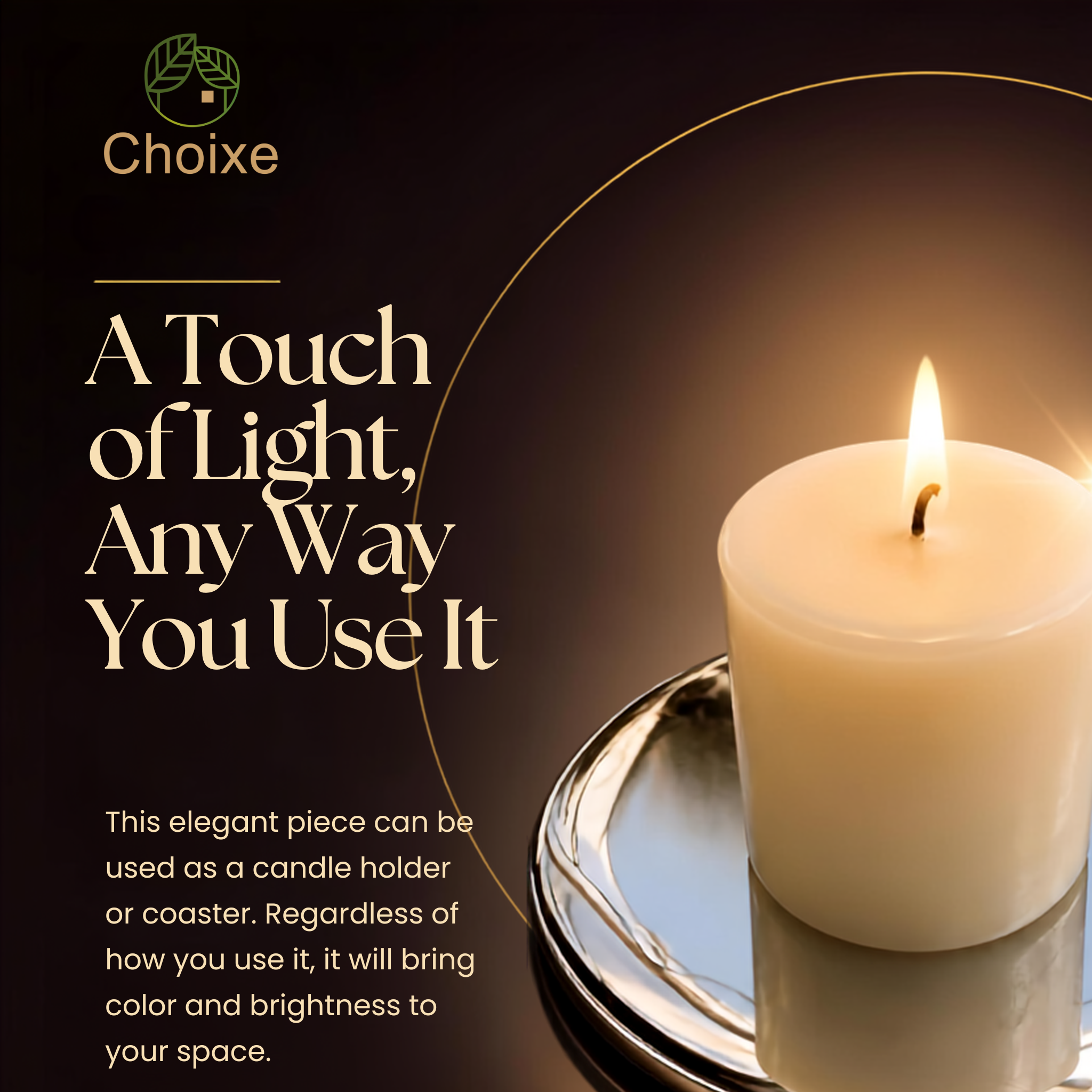 Multi-Purpose Round Candle Holder / Coaster