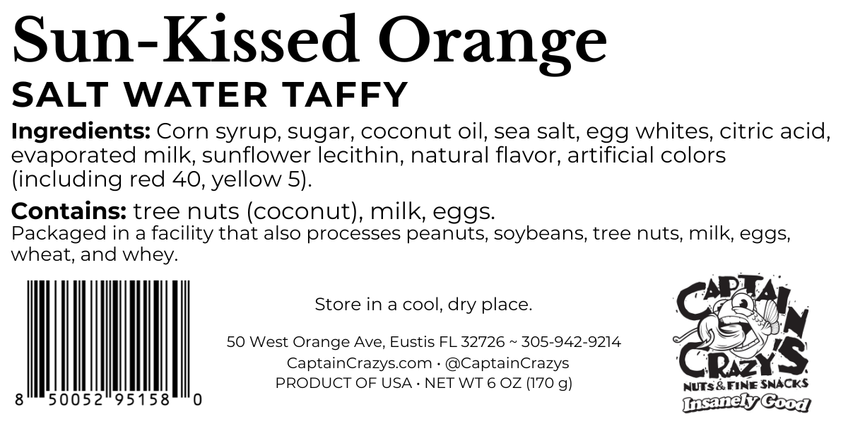 Sun-Kissed Orange Salt Water Taffy | Florida Citrus Collection