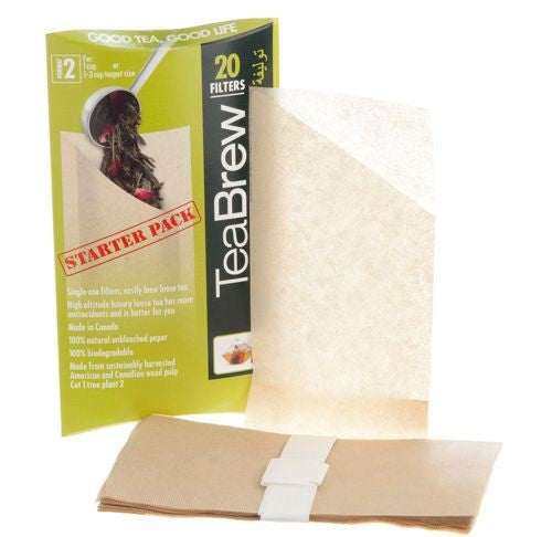 TeaBrew Biodegradable Compostable Disposable Tea Bags (20 Count)