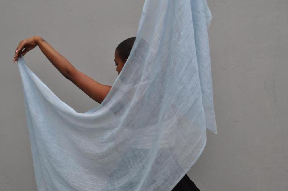 Telba Pure Linen Handwoven Shawl