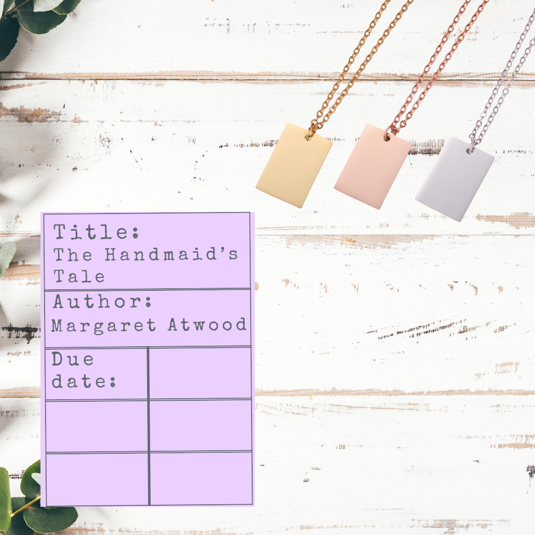 Banned Books Necklace | Library Card Charm | Book Lover Gift for Readers