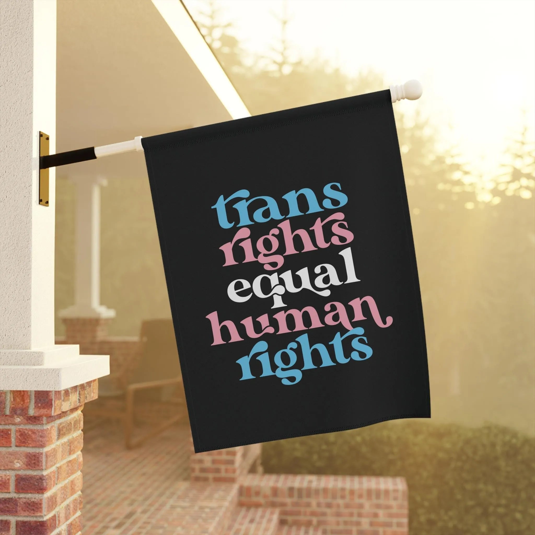 Trans Rights Equal Human Rights Flag