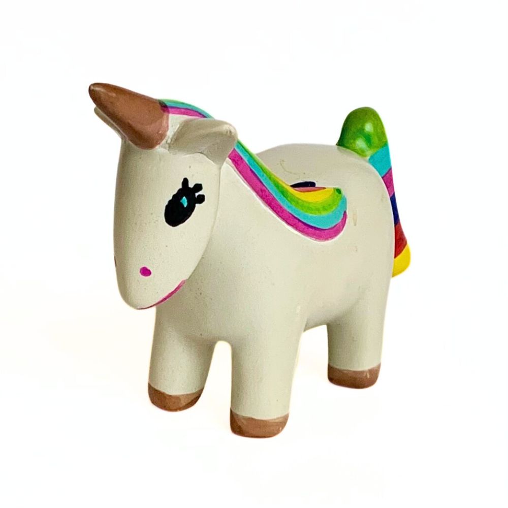 Soapstone Sculpture - Rainbow Unicorn