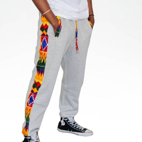 African print joggers | Grey sweatpants