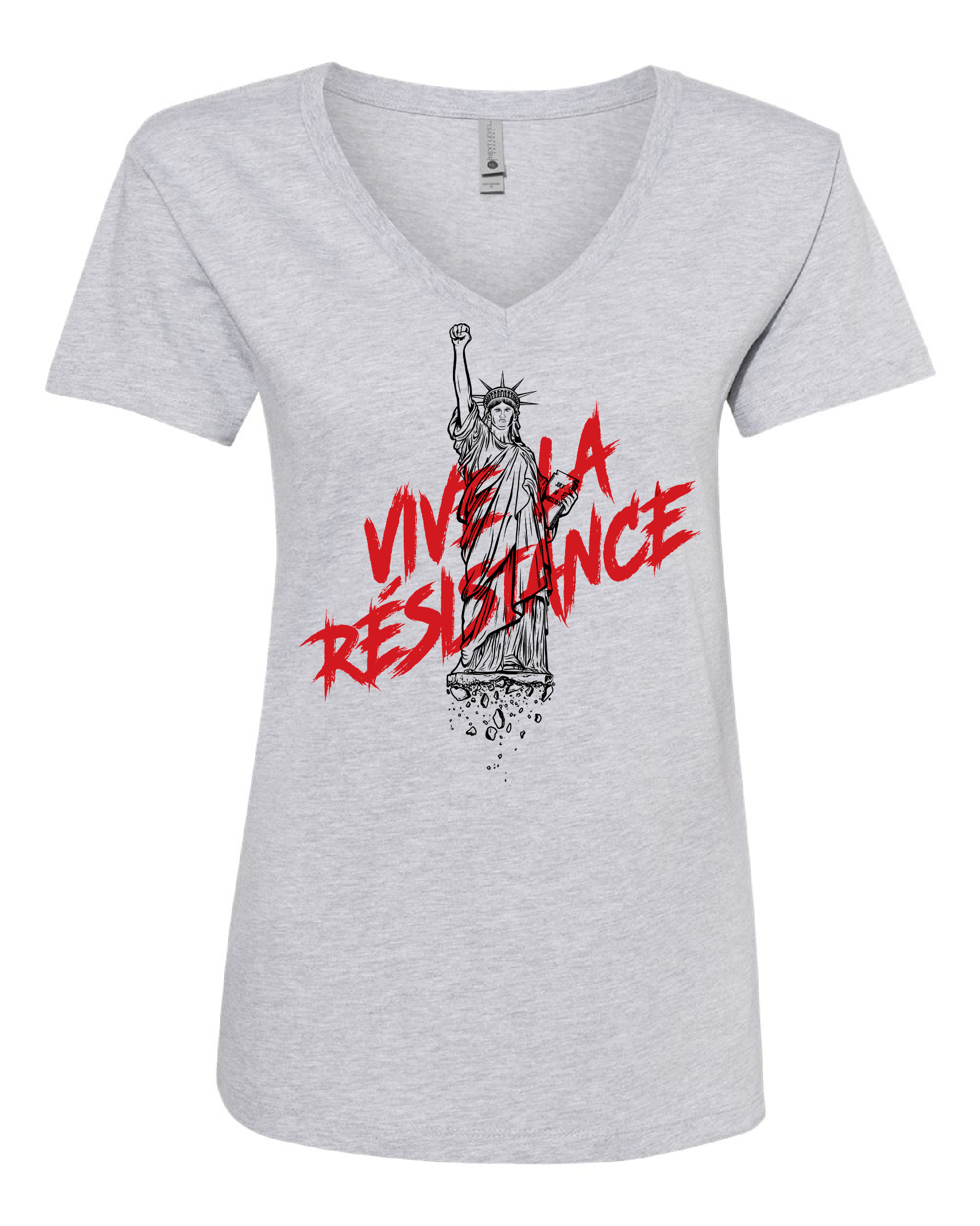 Vive la Résistance Snug Fit V-Neck T-Shirt