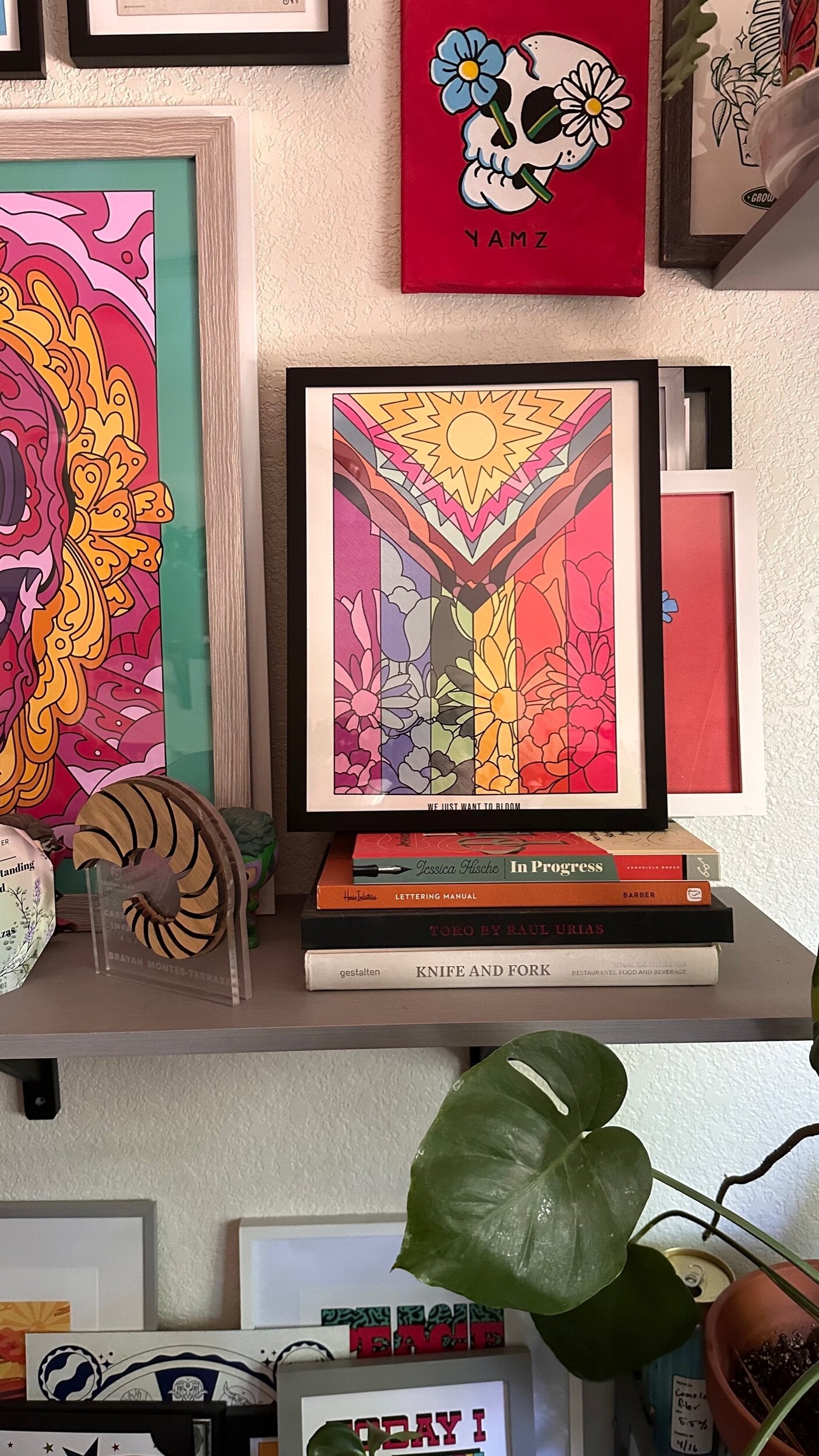 We Just Want To Bloom Pride Flag Print