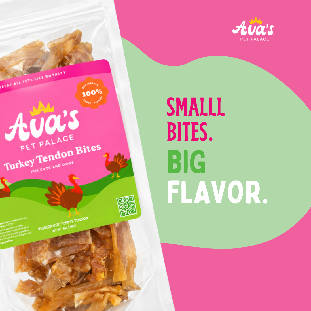 Turkey Tendon Jerky Dog Treats - Turkey Bites
