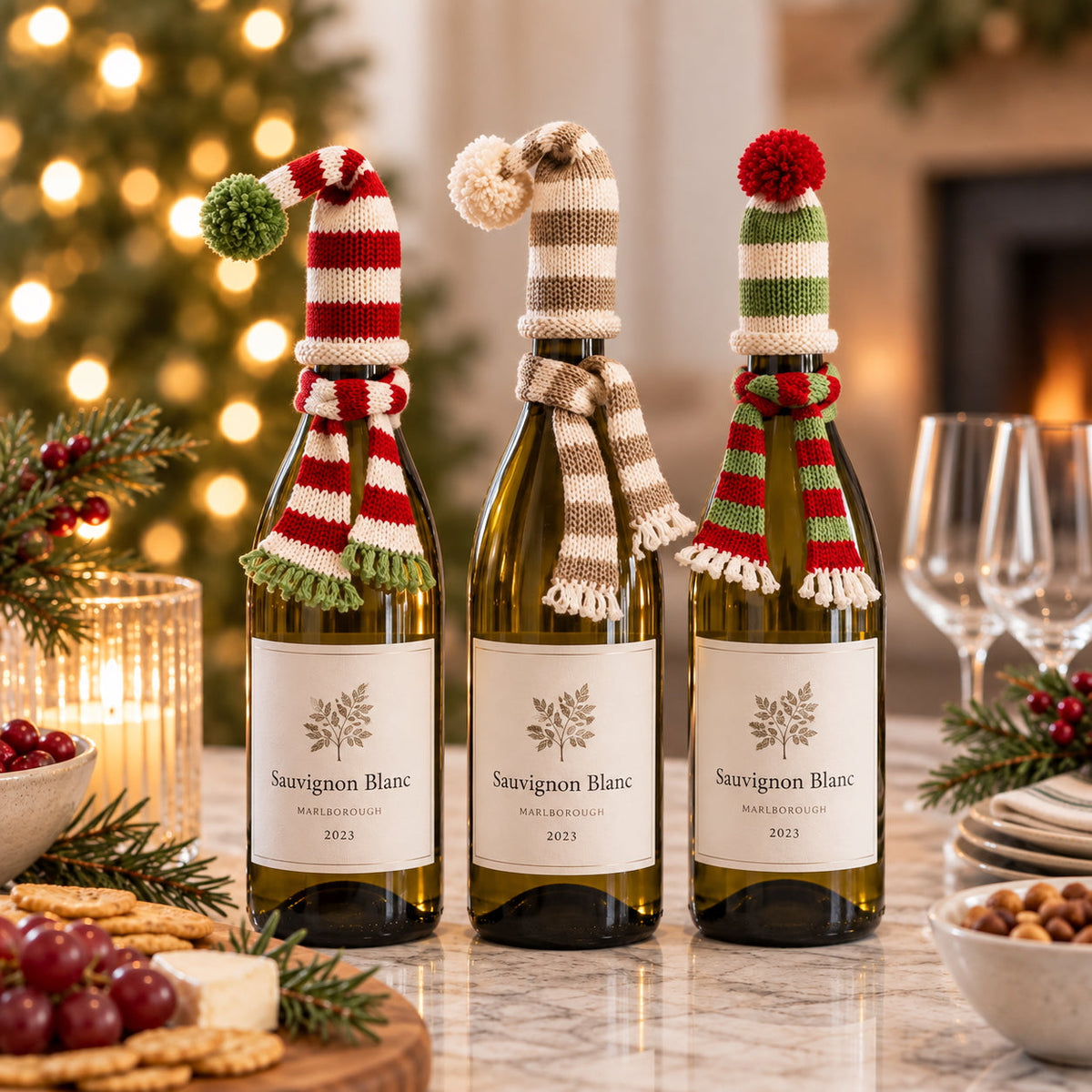Wine Bottle Topper in Green