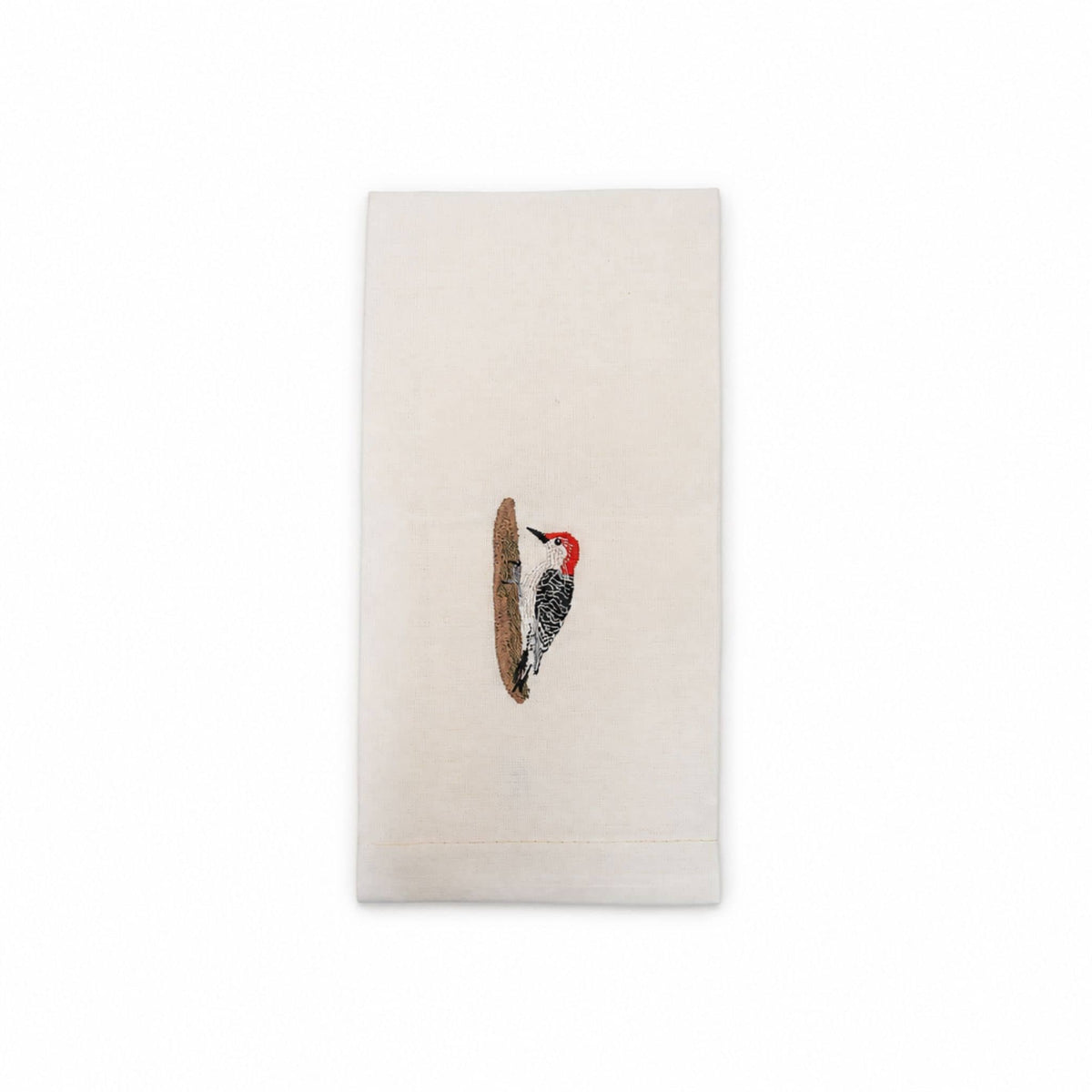 Bird Embroidered Cotton Tea Towels - Handmade Kitchen Gift