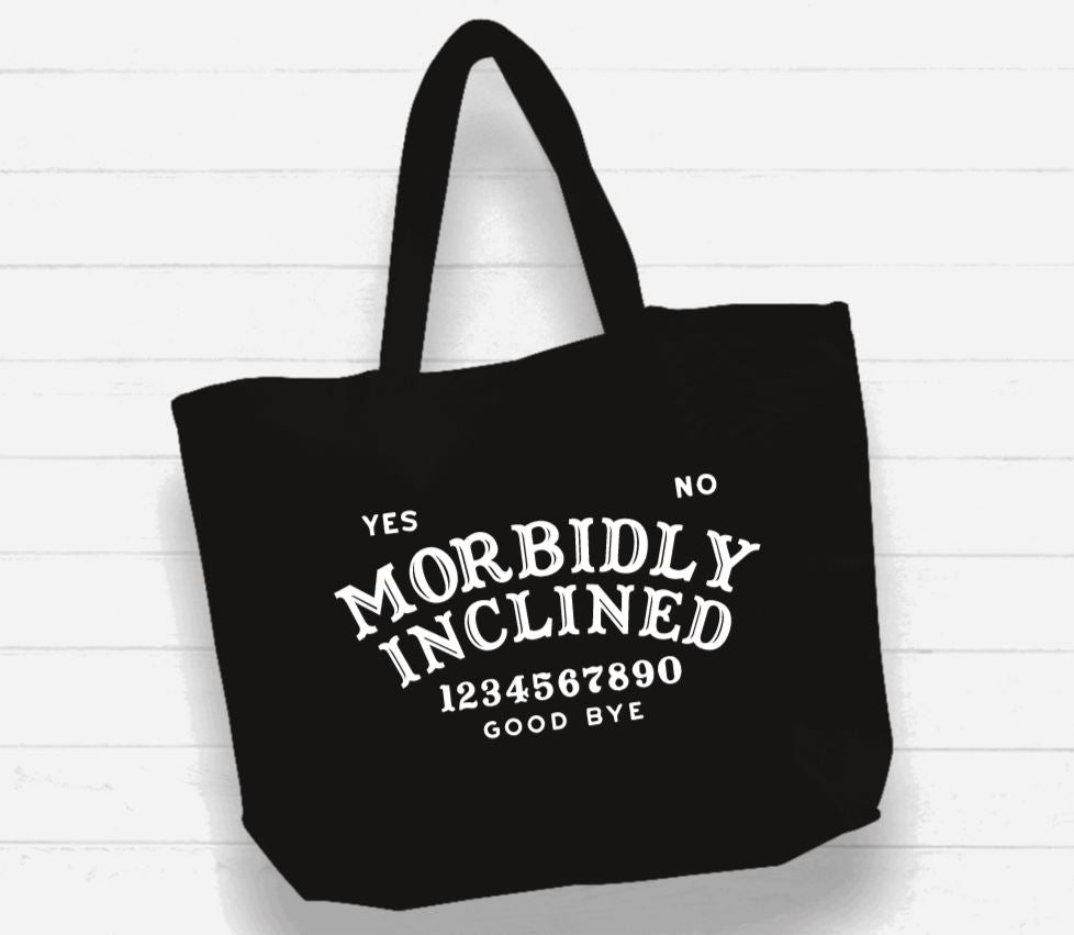 Beach Bag / XL Tote Bag - "morbidly inclined"
