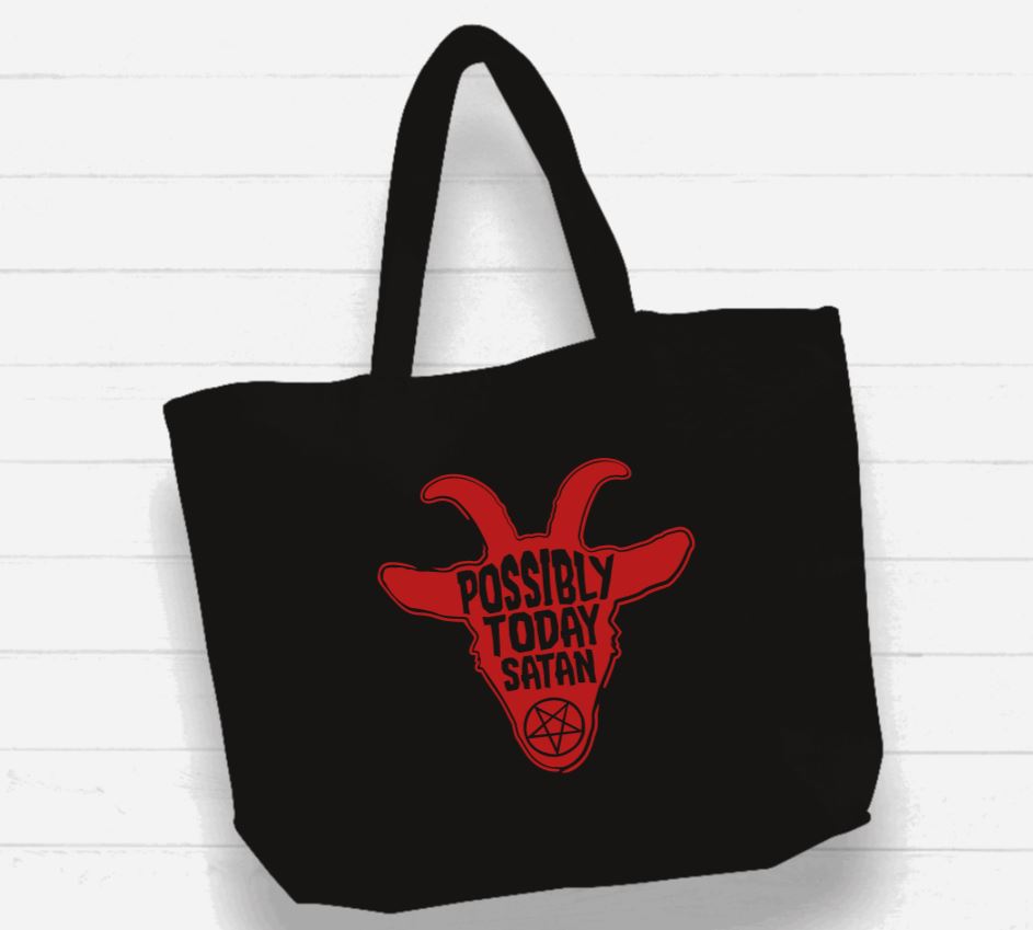 Beach Bag / XL Tote Bag - "possibly today satan"