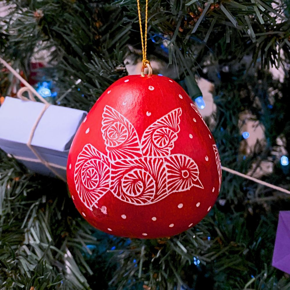 Gourd Ornament - Doves