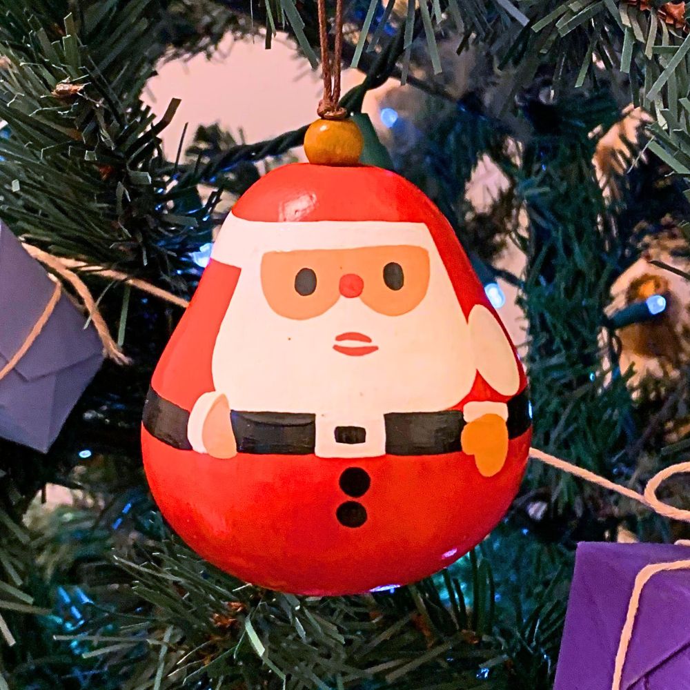 Gourd Ornament - Santa Claus