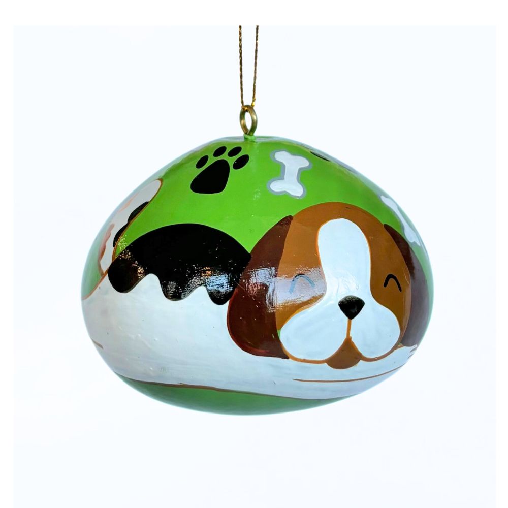 Gourd Ornament - Dogs All Over