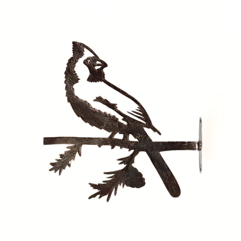 Cardinal on a Branch Metal Sculpture