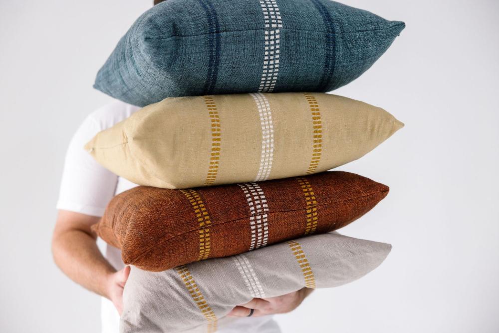 Zenach Handwoven Ethiopian Cotton Throw Pillow Cover