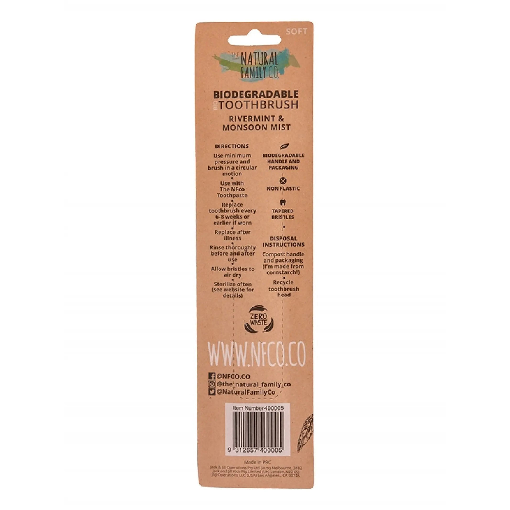 Biodegradable Toothbrush Pack of 2