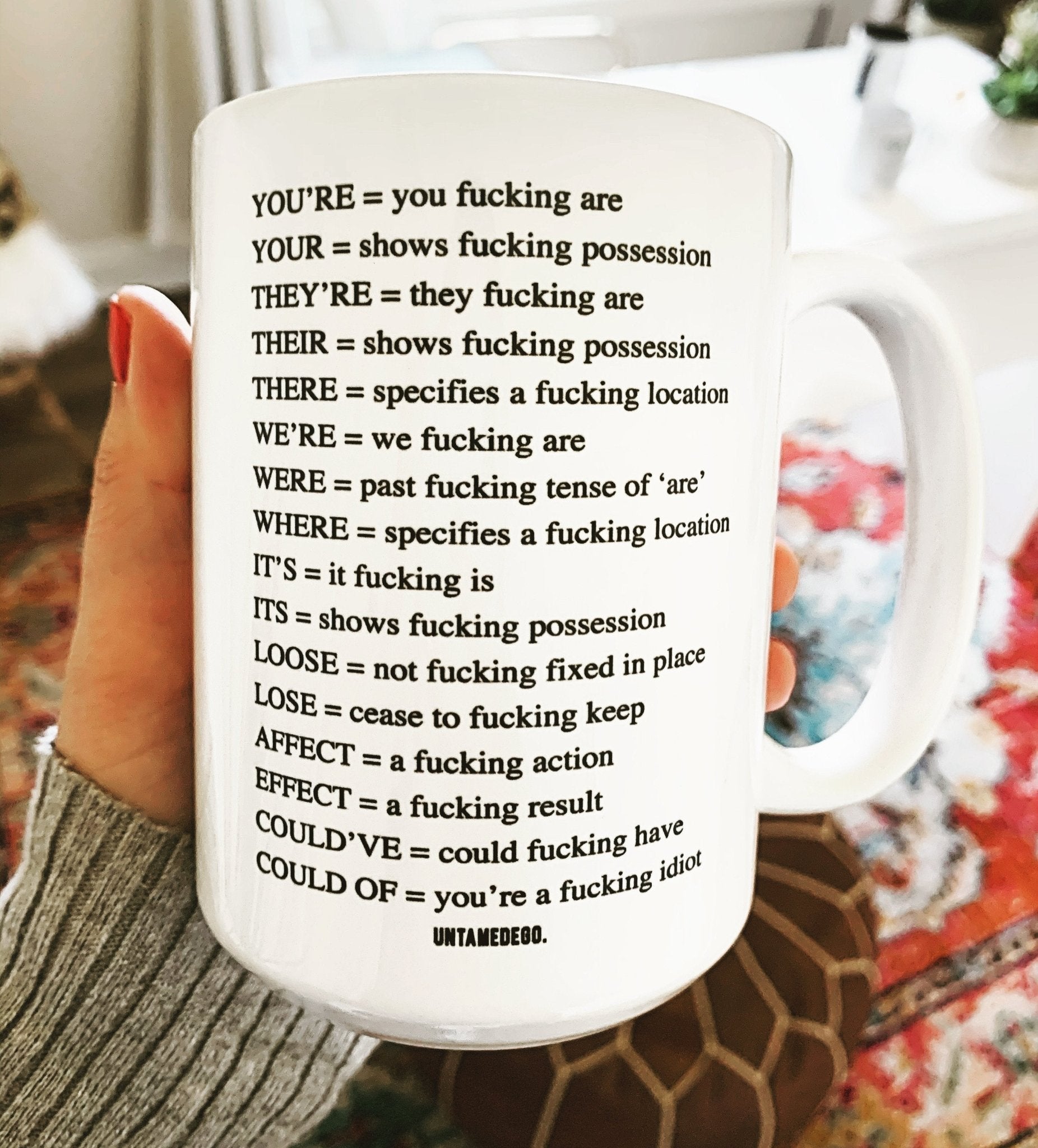 Angry Grammar Mugs