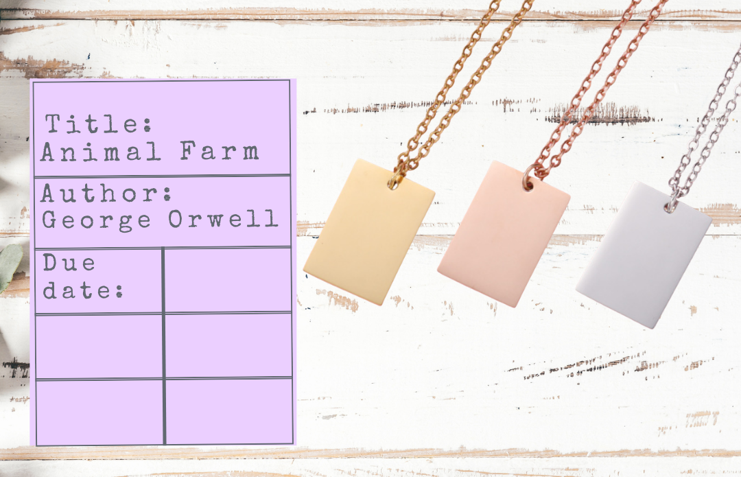 Banned Books Necklace | Library Card Charm | Book Lover Gift for Readers