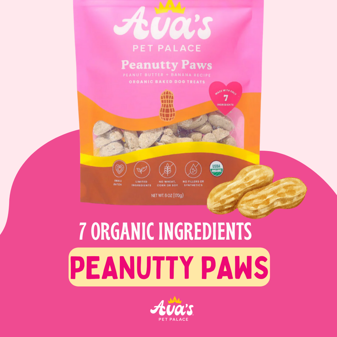 Organic Baked Dog Treats - Peanutty Paws