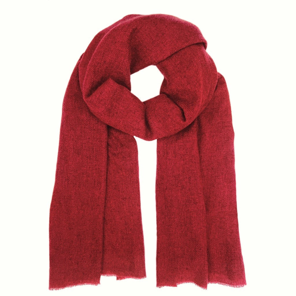 Berry Handloom Cashmere Scarf