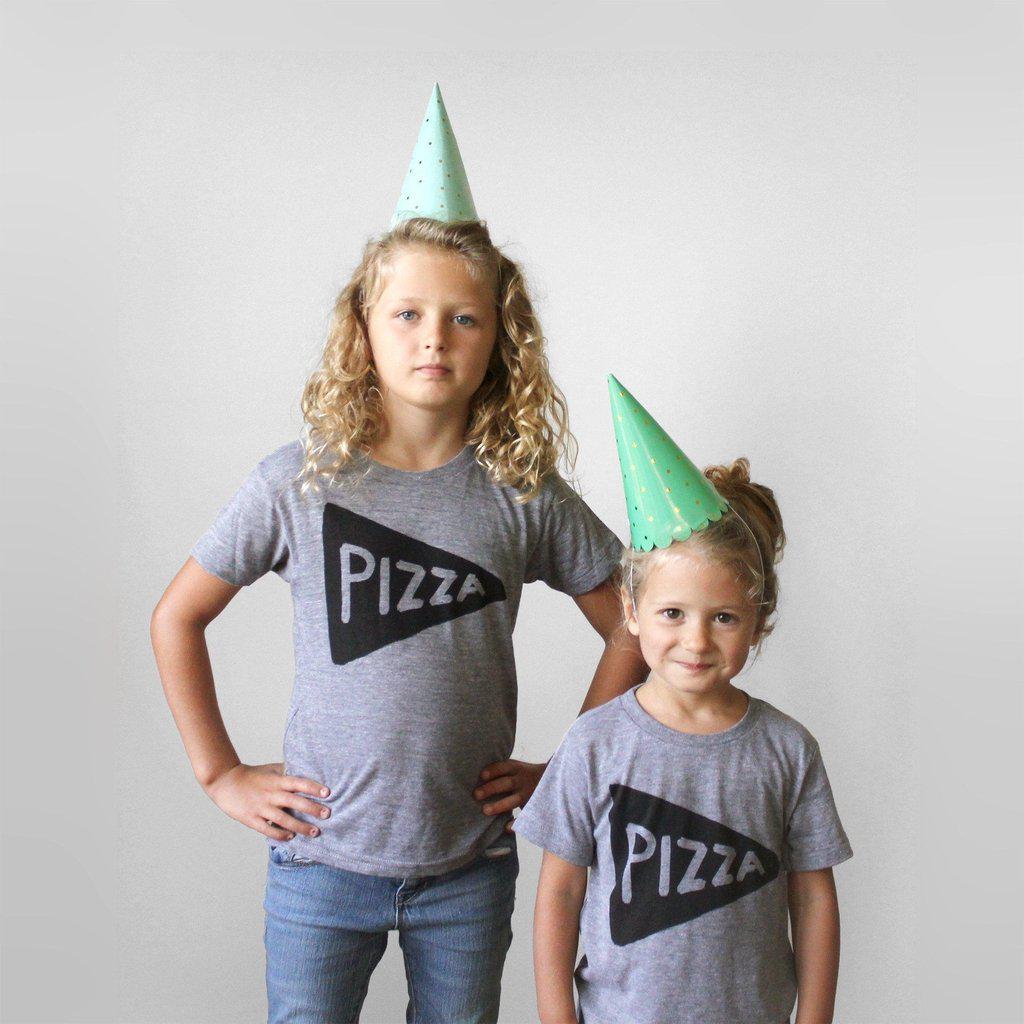 Funny Kids Pizza Graphic T-Shirt