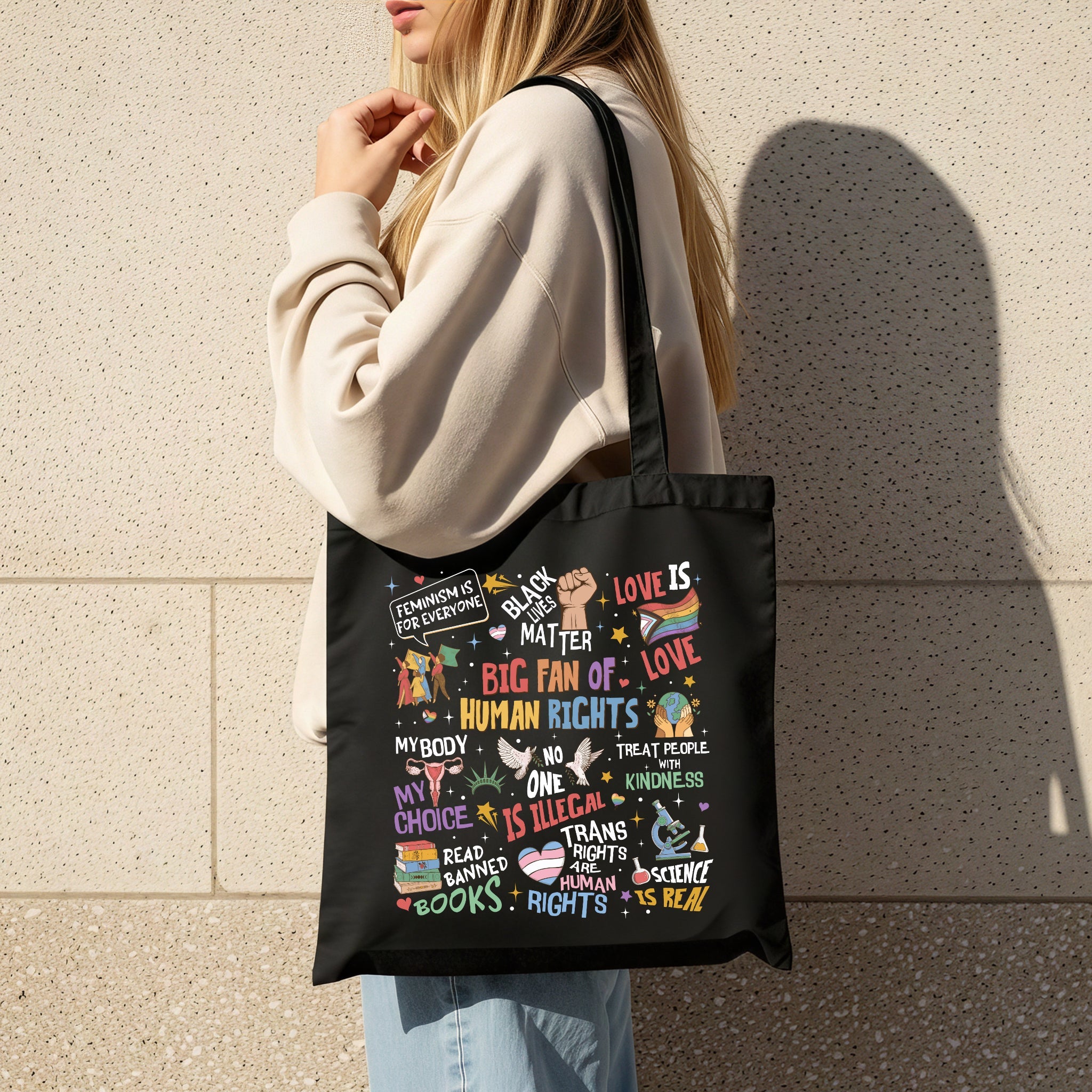 Big Fan of Human Rights - Canvas Tote Bag