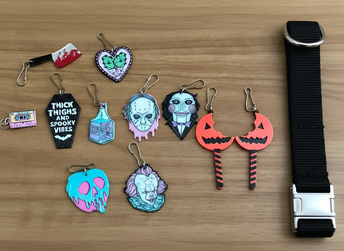 Charm - collar leash bag purse spooky creepy horror