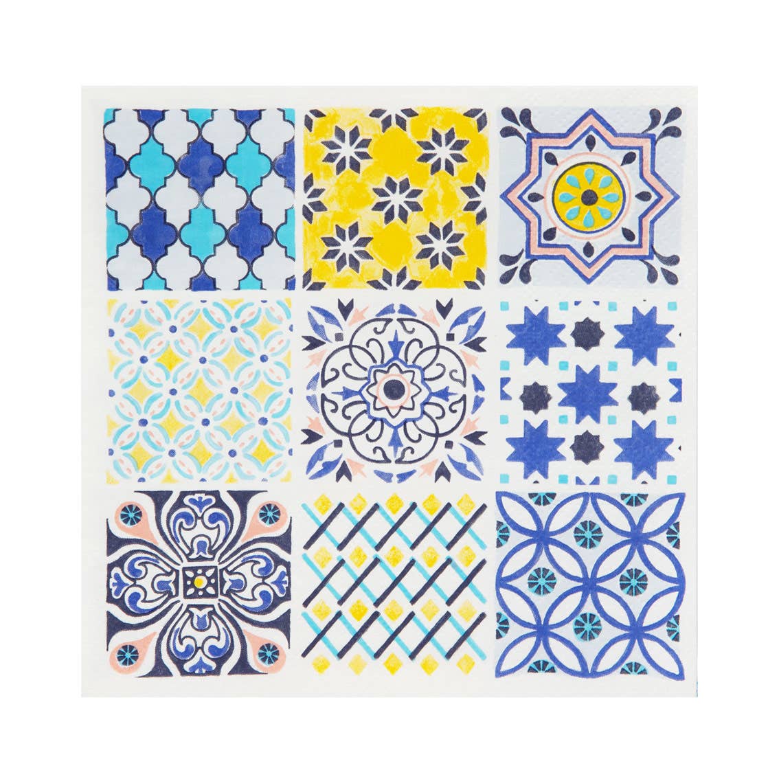Souk Blue Summer Napkins for Summer Party - 20 Pack