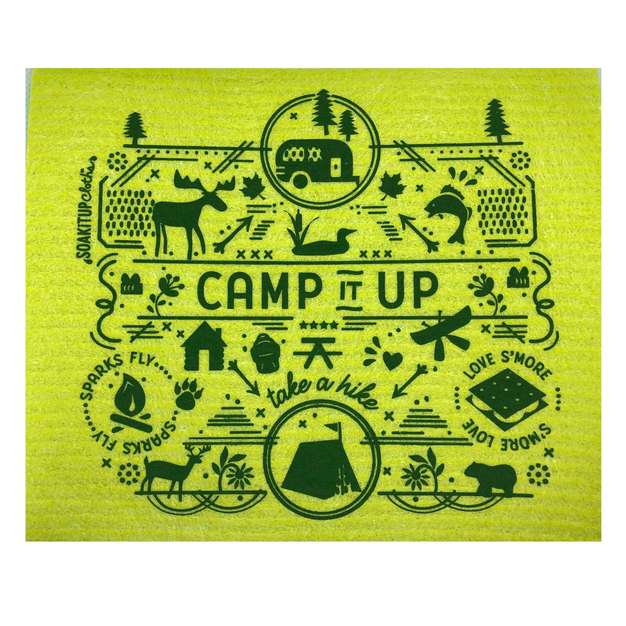 Camp it Up! Camping Gift & Eco Swedish Dishcloth- Soak iT Up