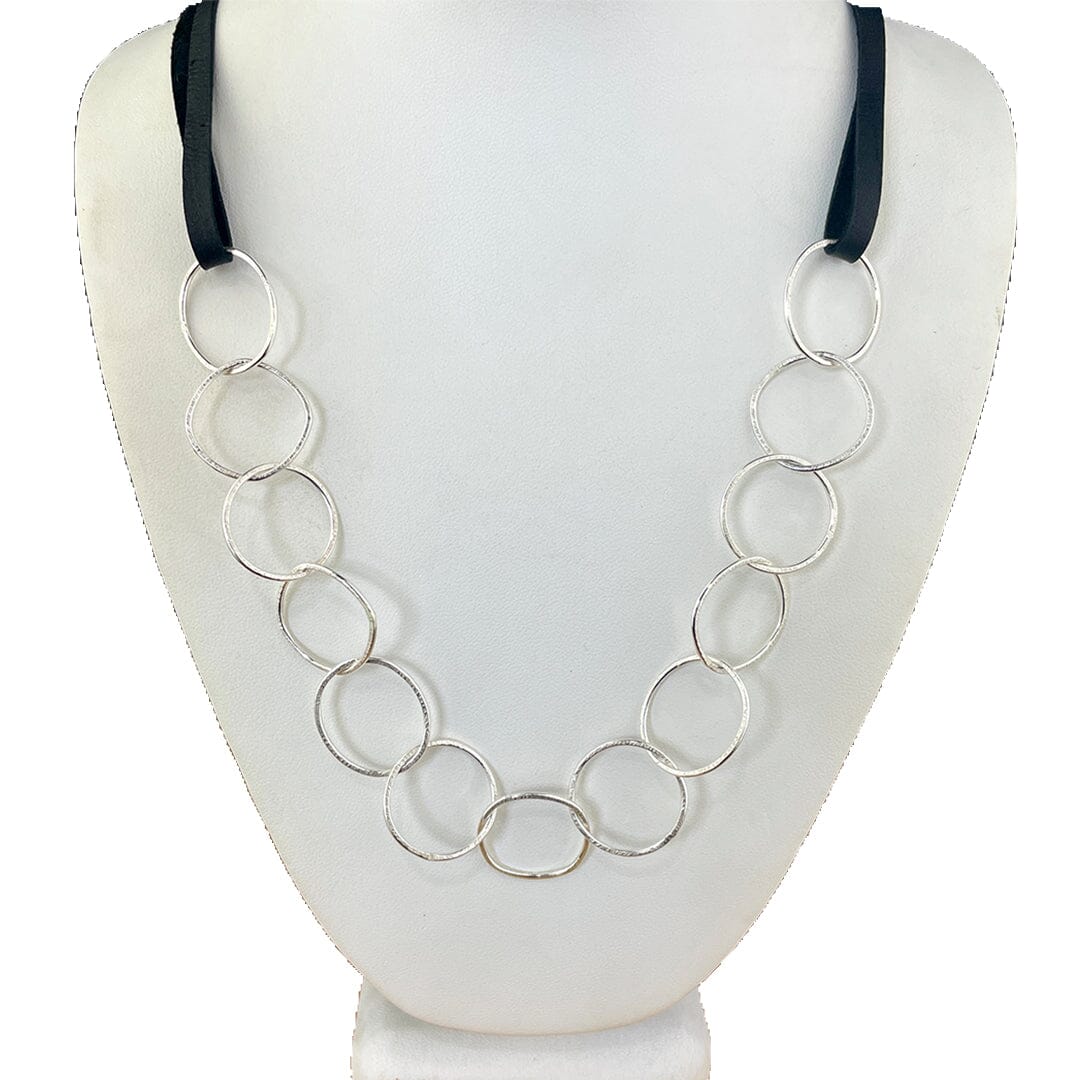 Chain and Leather Necklace