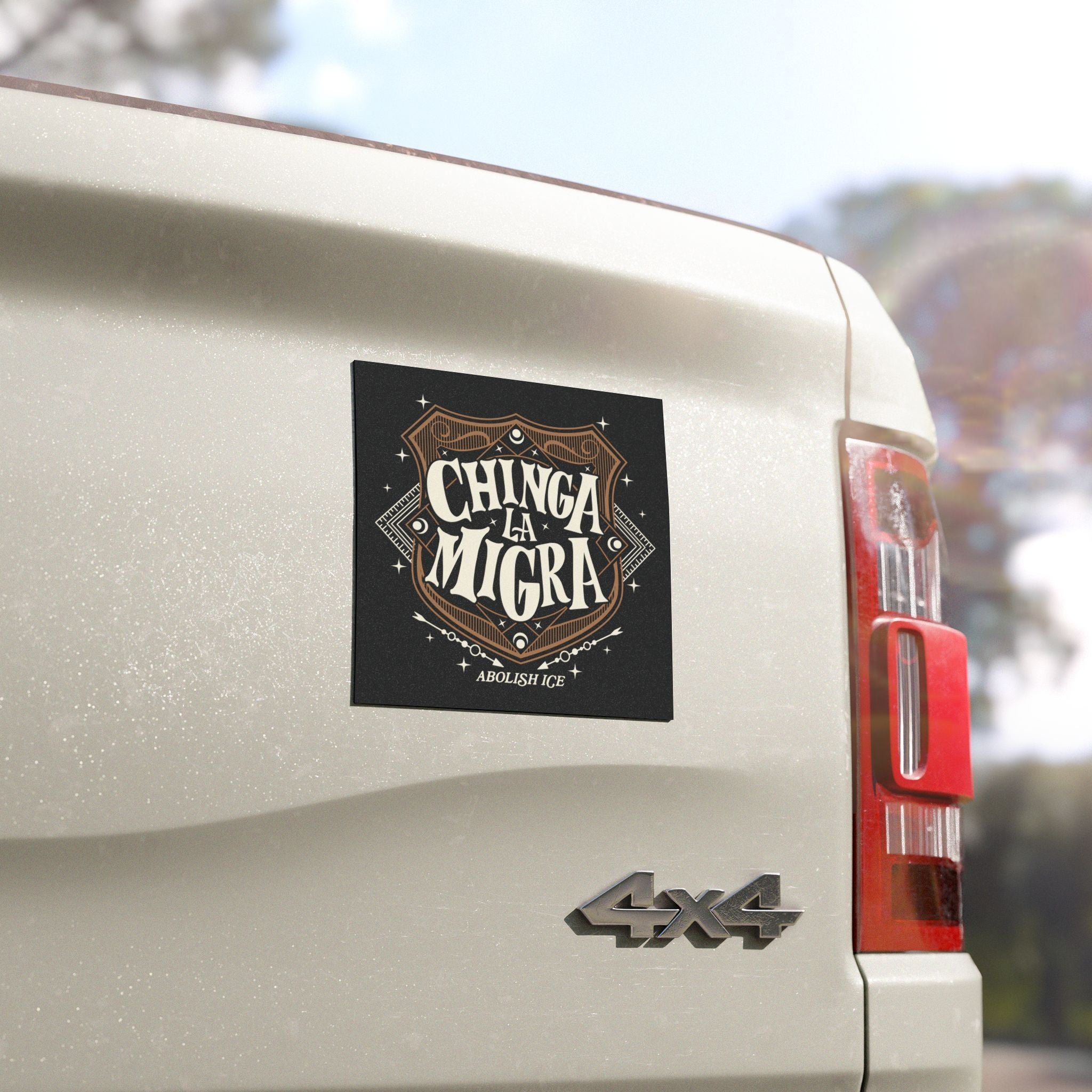 China La Migra Magnet | Abolish ICE Car Magnet