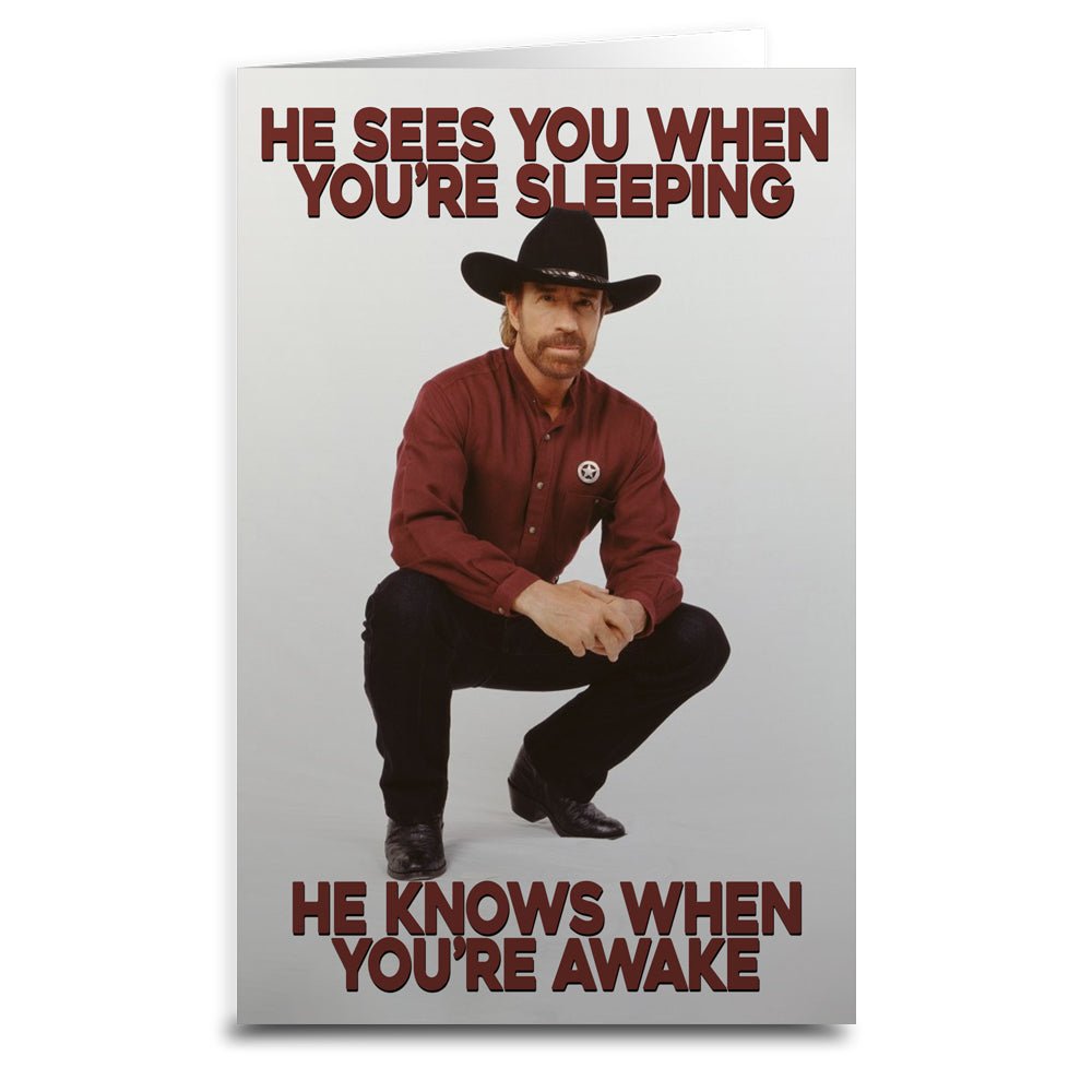 Chuck Norris Christmas Greeting Card