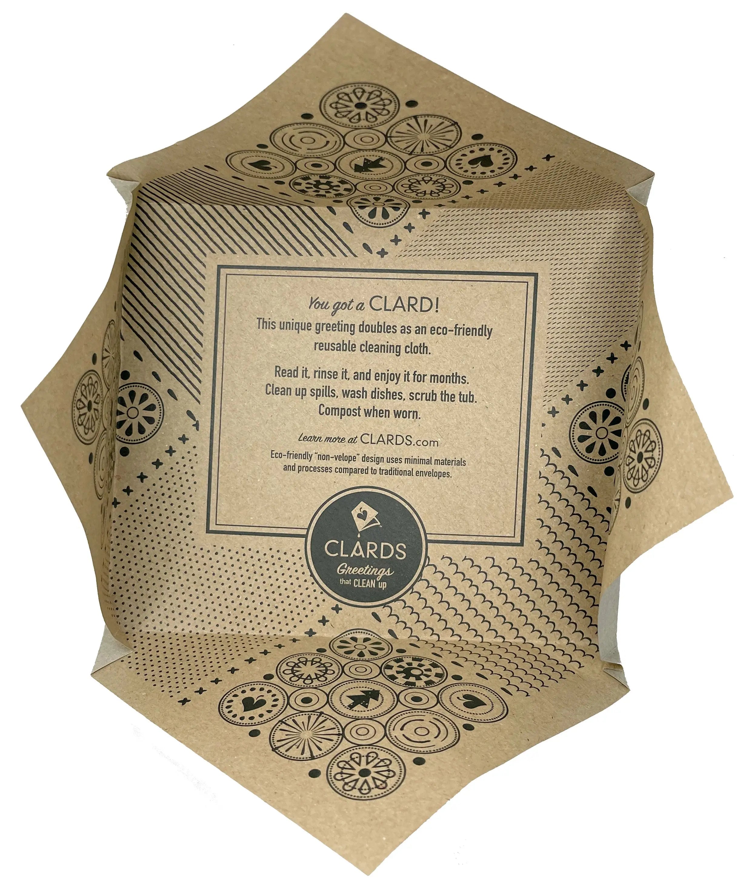 You Clean Up Nice Blue | Eco Greeting Card Turns Into Cleaning Cloths | Soak iT Up Clards