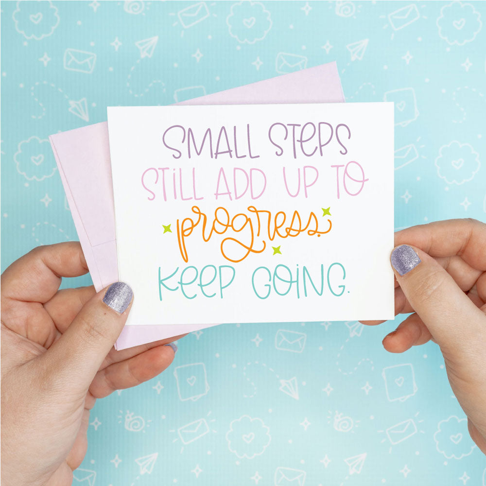 Small Steps Encouragement Funny Greeting Card