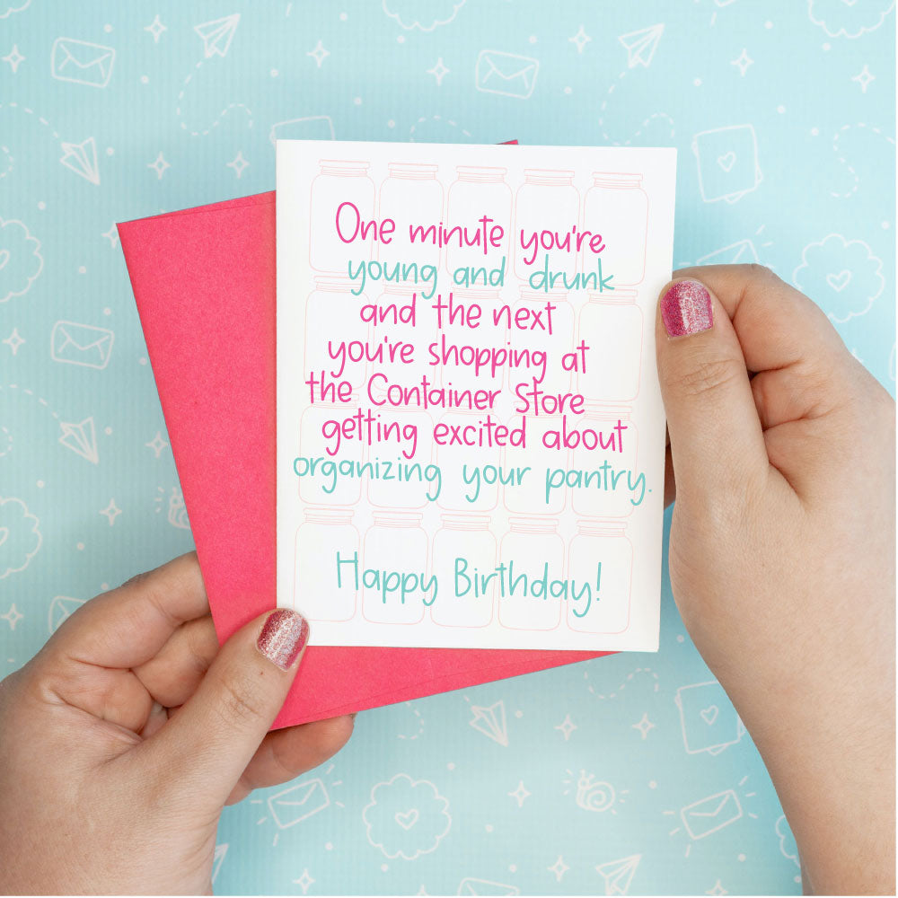 Container Store Birthday Funny Greeting Card